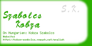 szabolcs kobza business card